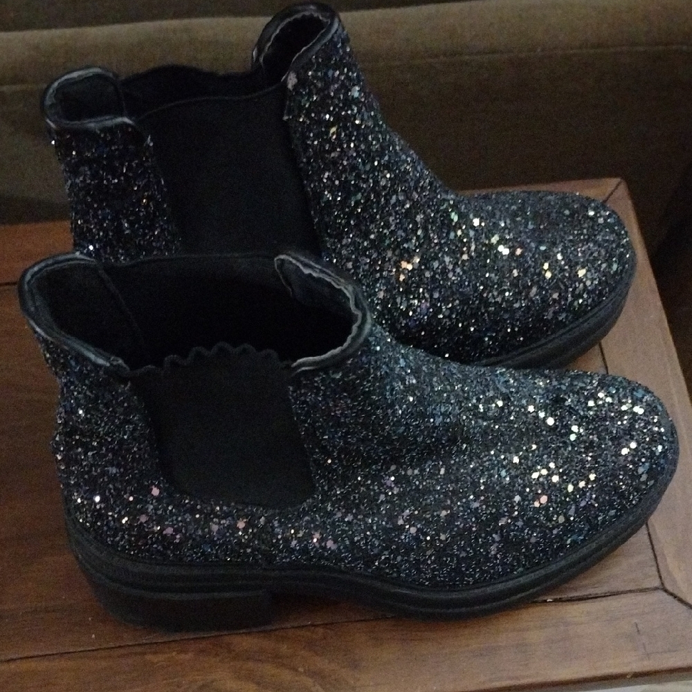 ASOS Black Platform Glitter Shoes - Picture 2 of 8